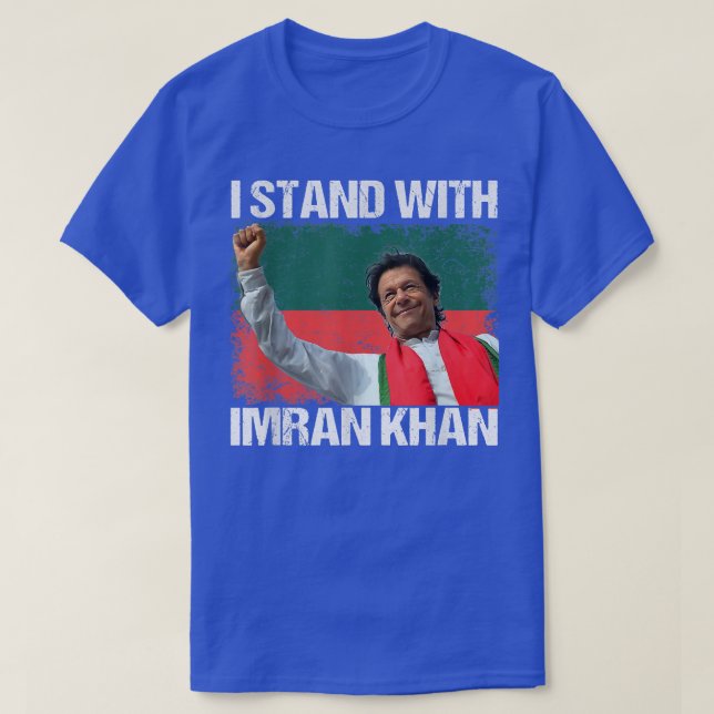 Imran Khan PTI Party Pakistan Support Freedom Flag T-Shirt (Design Front)