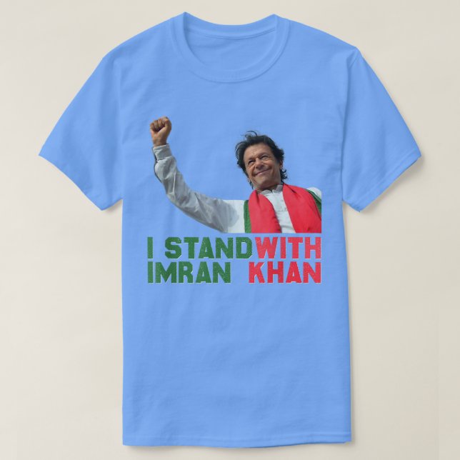Imran Khan PTI Party Pakistan Support Freedom  T-Shirt (Design Front)