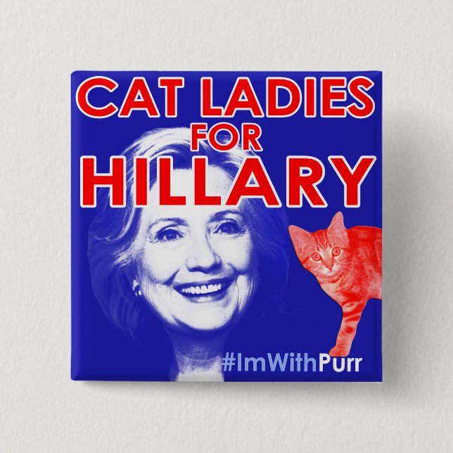 ImWithPurr Cat Lady Pride Button (Front)