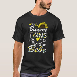 Imy Biggest Fan Call Me Bebe Grandma  Mothers Day T-Shirt