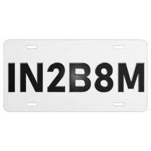 IN2B8M Anesthesia CRNA  License Plate