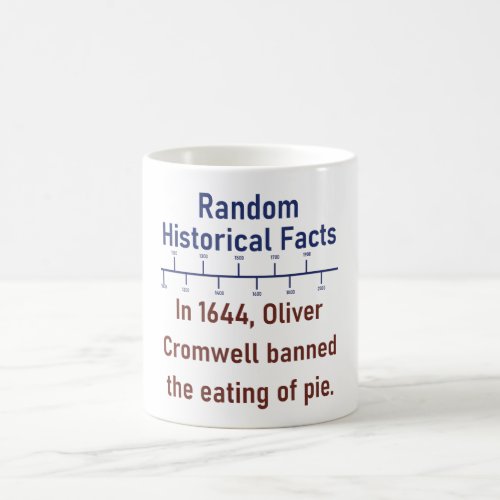 In 1644 Oliver Cromwell Banned _ History Fact Coffee Mug