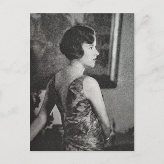 in 1930 A Beautiful Woman Black and White Postcard (Front)