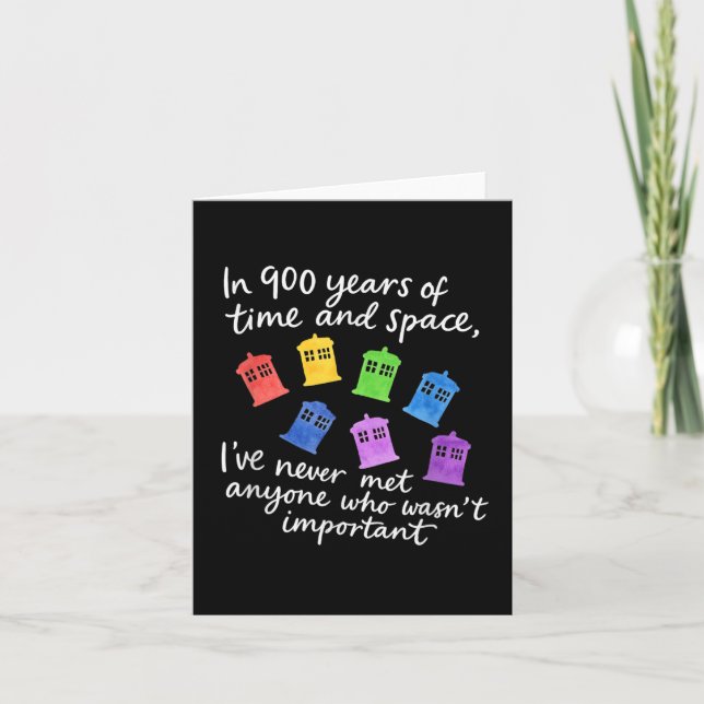 In 900 Years Of Time And Space Design  Card (Front)