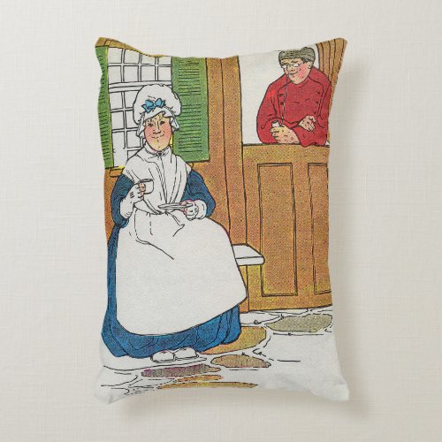 In a cottage in Fife Lived a man and his wife Accent Pillow