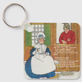 In a cottage in Fife Lived a man and his wife Keychain