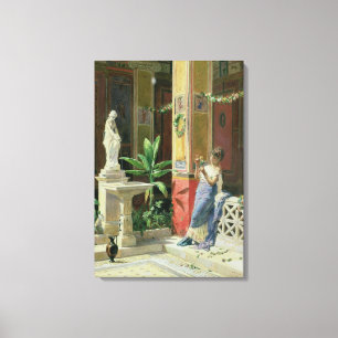 In a Courtyard in Pompeii, 1878 Canvas Print