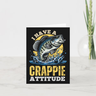 In A Crappie Mood Funny Fishing Retro  Card