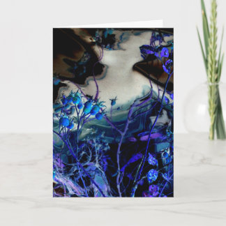 "In A Dream" Abstract Digitally Altered Rose Hips Card