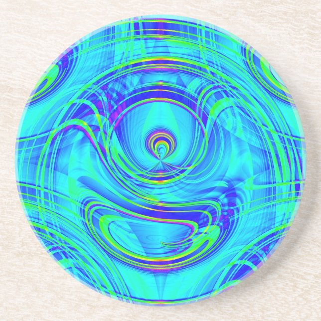 In a Dreamland, A Digital Abstract Sandstone Coaster (Front)