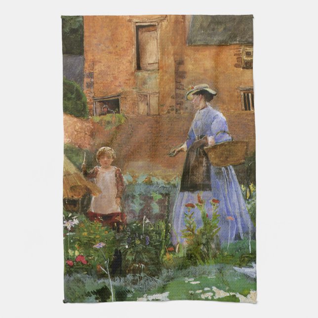 In a Garden at Cookham by George John Pinwell Kitchen Towel (Vertical)