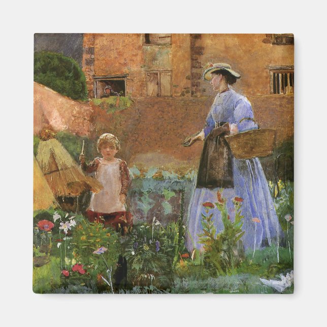 In a Garden at Cookham by George John Pinwell Magnet (Front)