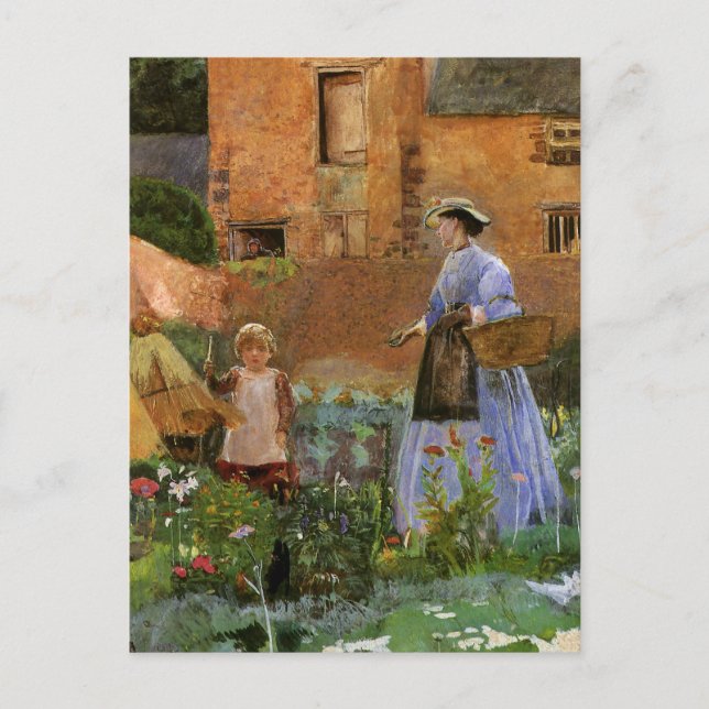 In a Garden at Cookham by George John Pinwell Postcard (Front)