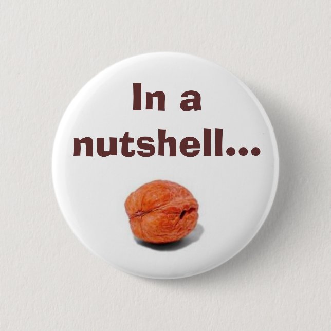 In a nutshell... pinback button (Front)
