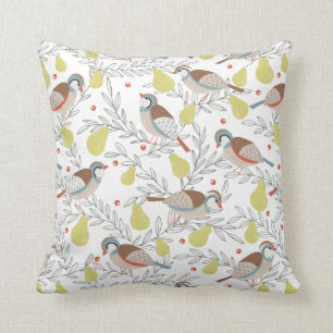 In a Pear Tree Throw Pillow
