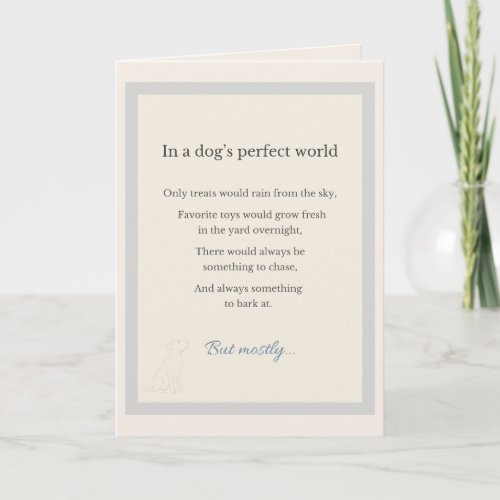 In a Perfect World Dog Father's Day Bully Breed Card