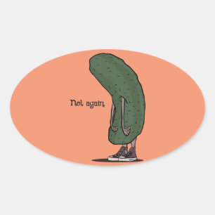 In A Pickle Oval Sticker