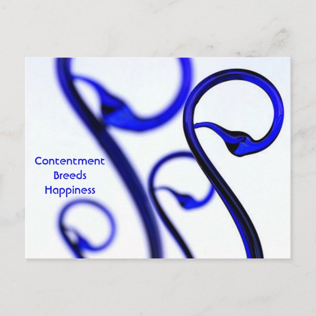 In a Prayer..., Contentment Breeds Happiness Postcard (Front)