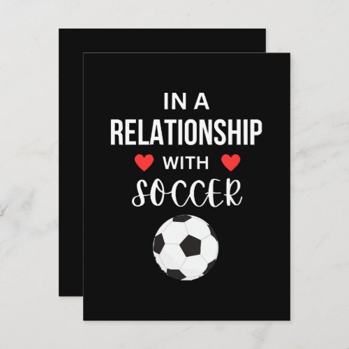 In a relationship with Soccer Note Card