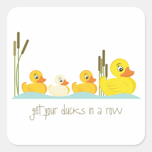 In A Row Square Sticker (Front)