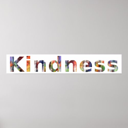 In A Word Kindness Poster