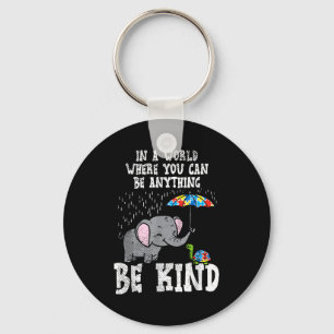 In A World Be Kind Cute Elephant Turtle Umbrella A Keychain