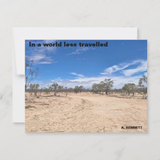 In a world less traveled postcard