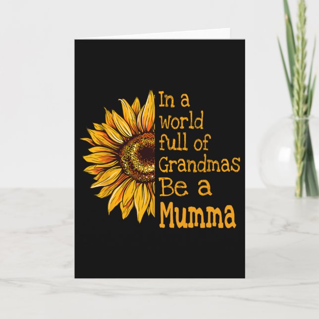 In A World Of Grandmas Be A Mumma Finland Finnish  Card (Front)