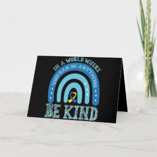 In A World Where You Can Be Anything Be Kind Letterpress Thank You Card
