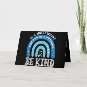 In A World Where You Can Be Anything Be Kind Letterpress Thank You Card
