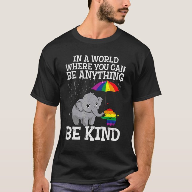 In A World Where You Can Be Anything Gay Pride Lgb T-Shirt (Front)