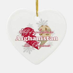 In Afghanistan this Christmas Heart Ornament