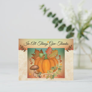 In All Things Give Thanks Postcard