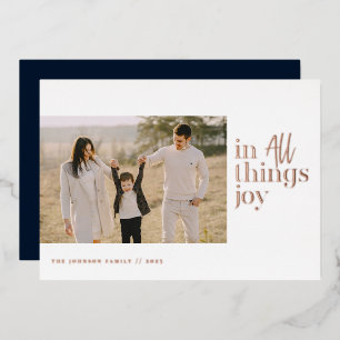 In All Things Joy Photo Foil Holiday Card