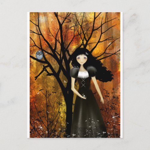 In an Autumn Forest Postcard