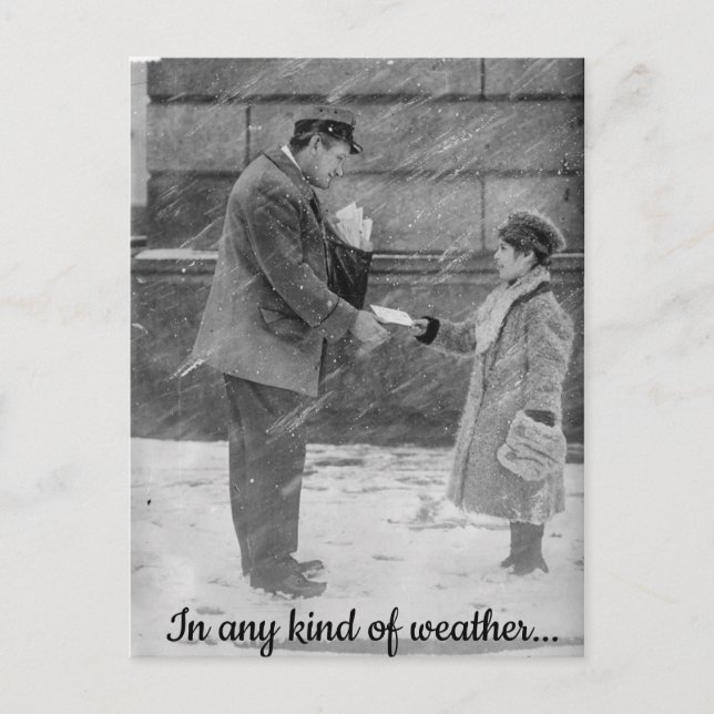 In Any Kind of Weather Postcard (Front)