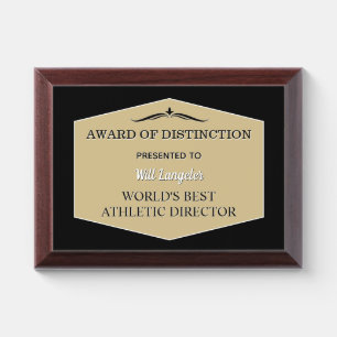 In Appreciation! Athletic director  Award Plaque