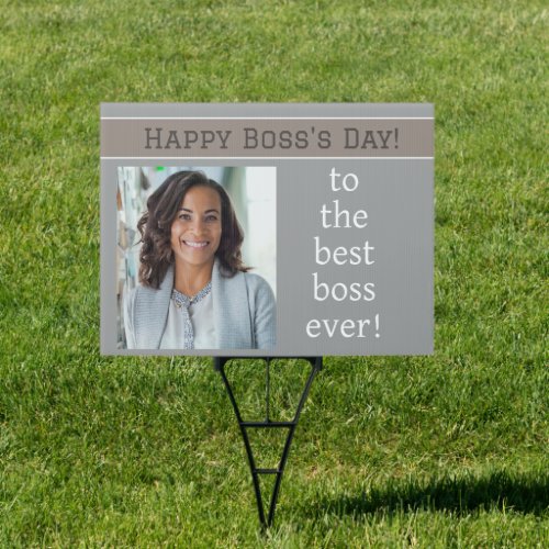 In Appreciation Bosss Day Photo Yard Sign