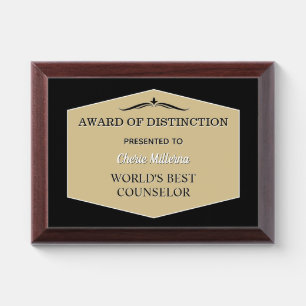 In Appreciation! Greatest Counselor Award Plaque
