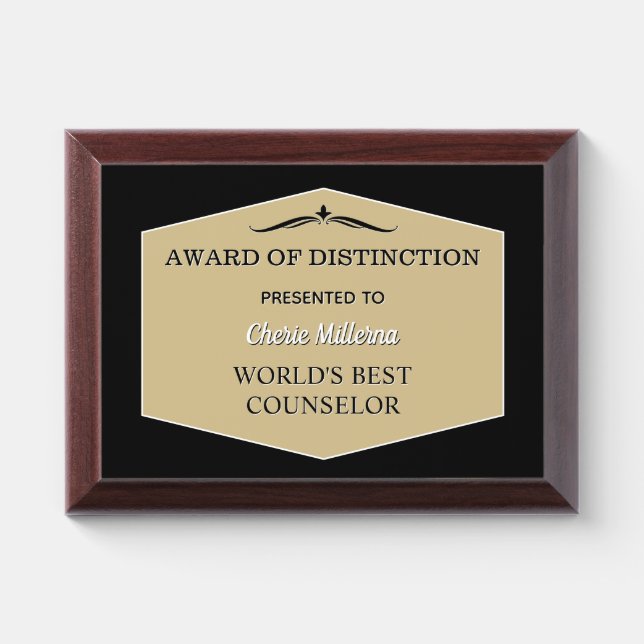 In Appreciation! Greatest Counselor Award Plaque (Horizontal)