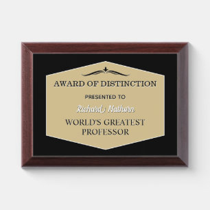 In Appreciation! Greatest Professor Award Plaque