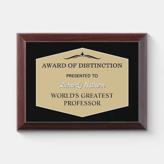 In Appreciation! Greatest Professor Award Plaque (Horizontal)
