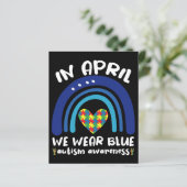 In April We Wear Blue Autism Awareness Month (Standing Front)