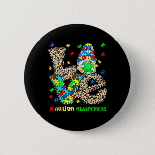 In April We Wear Blue Gnome Leopard Love Autism Aw Button
