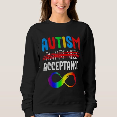 In April We Wear Red Instead Autism People Accepta Sweatshirt