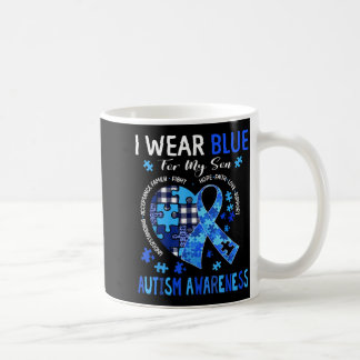 in April Wear Blue Autism Awareness Shirts Men Coffee Mug
