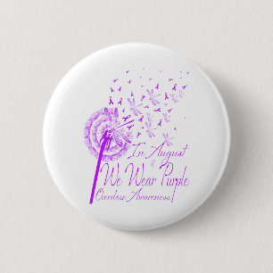 In August We Wear Purple Overdose Awareness Button