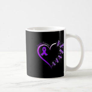 In August We Wear Purple Overdose Awareness Dragon Coffee Mug