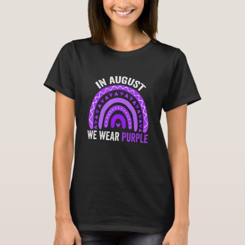 In August We Wear Purple Overdose Awareness Month T_Shirt