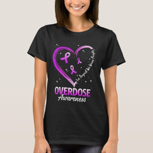 In August We Wear Purple Overdose Awareness Month  T_Shirt